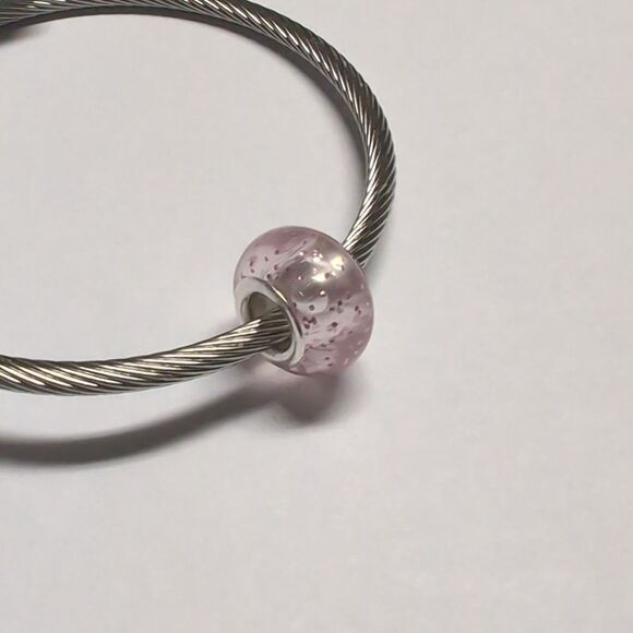 Pink Glittery Charm for Pandora Style Bracelet - Picture 4 of 4